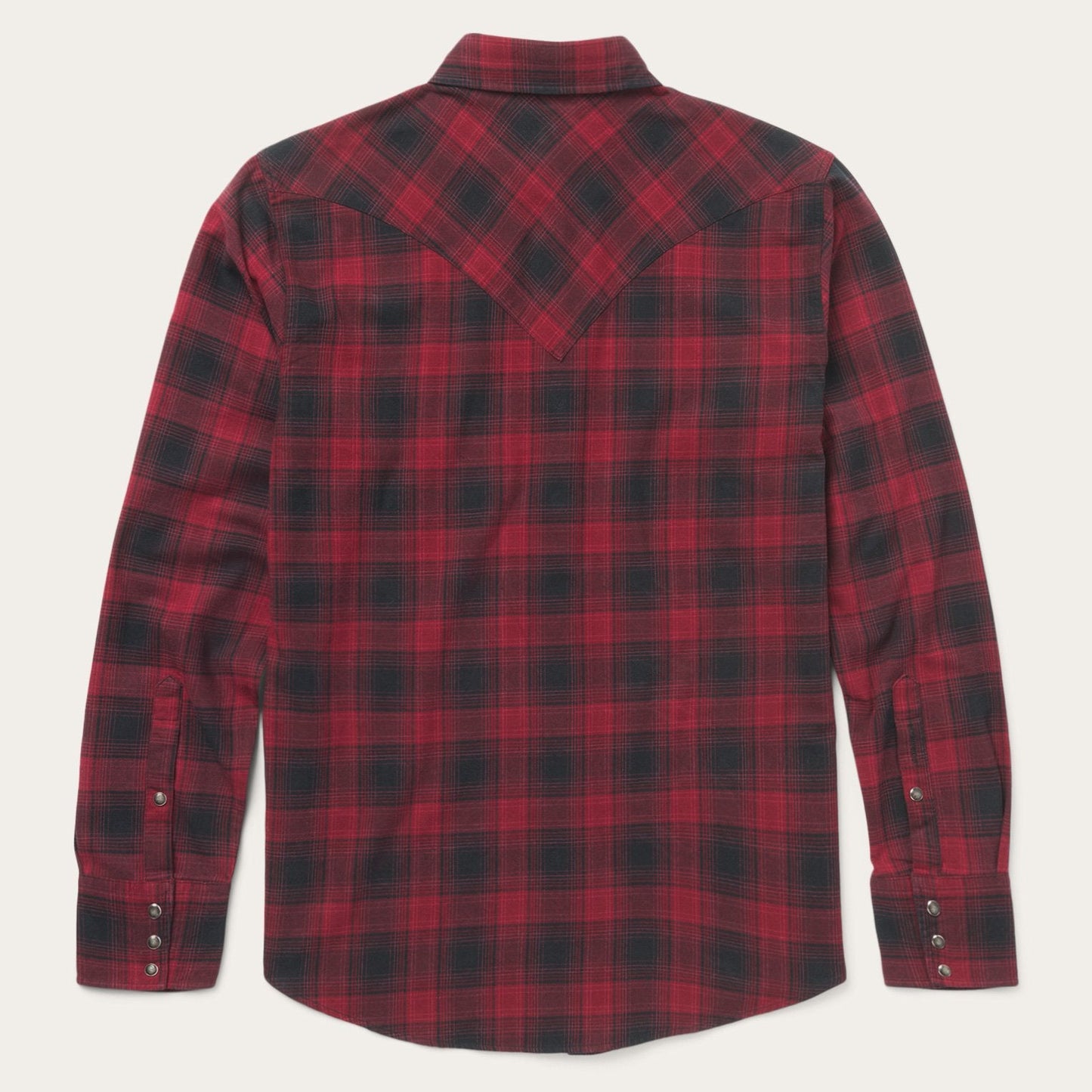 Black Brushed Twill Plaid Shirt / Stetson