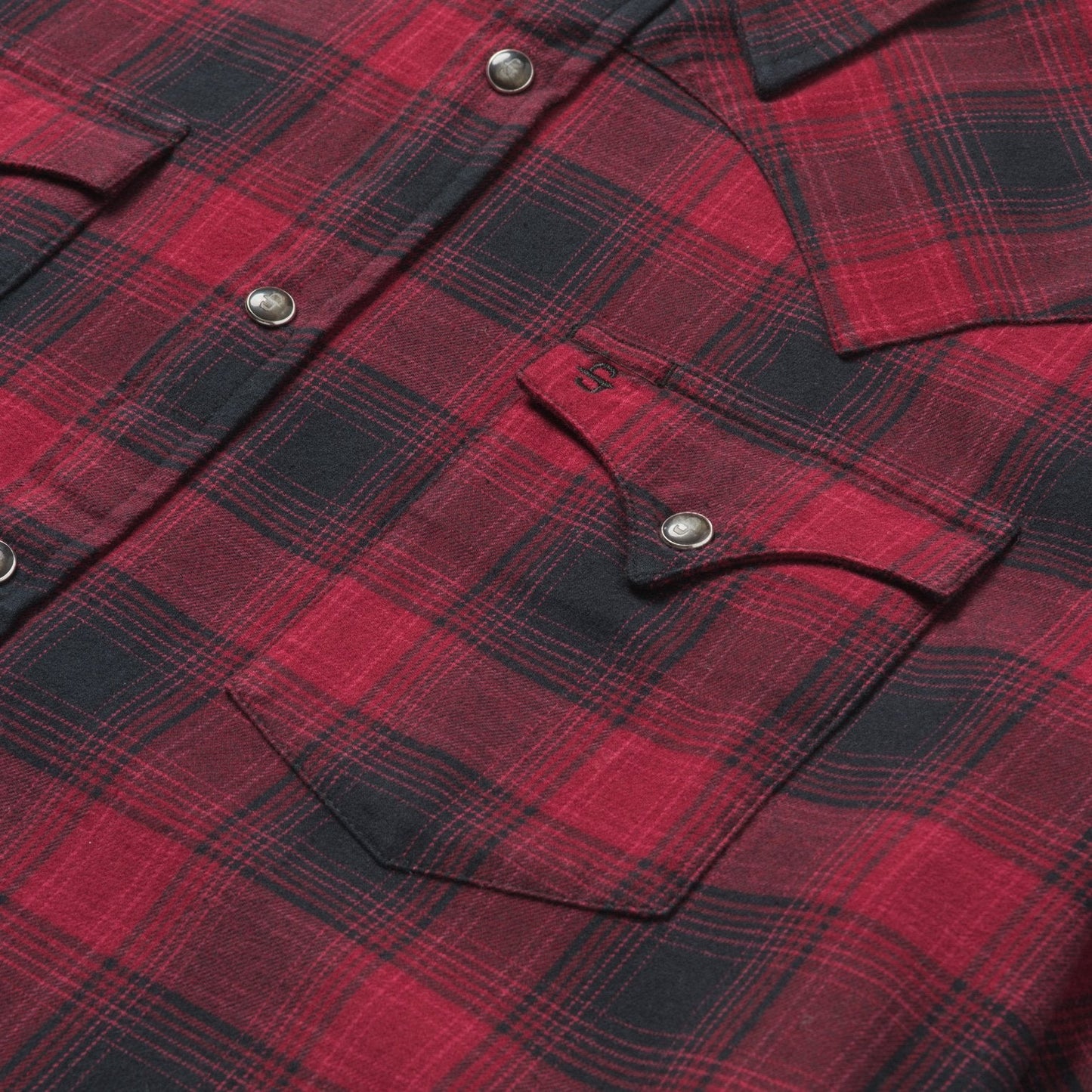 Black Brushed Twill Plaid Shirt / Stetson