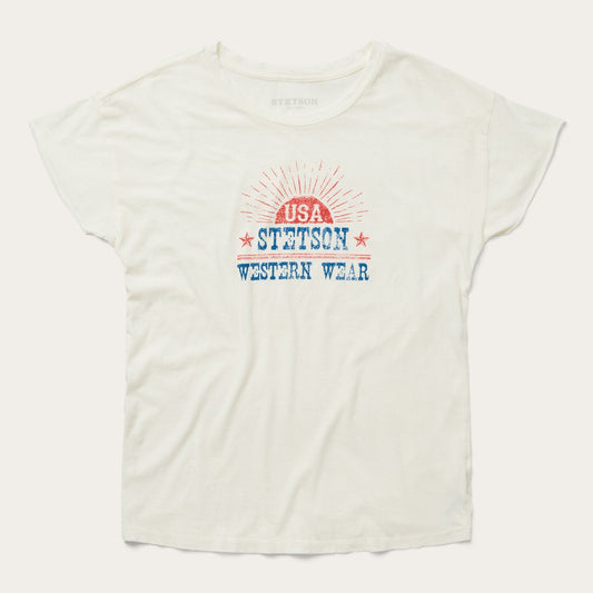 White Sunrise Graphic Tee / Stetson