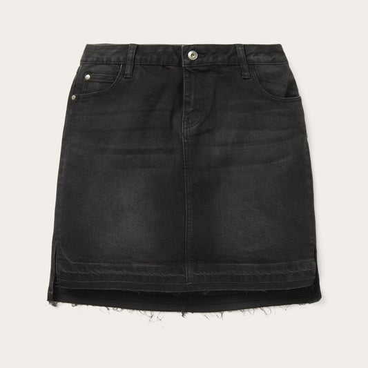Black Black Denim 5-Pocket Skirt / Stetson