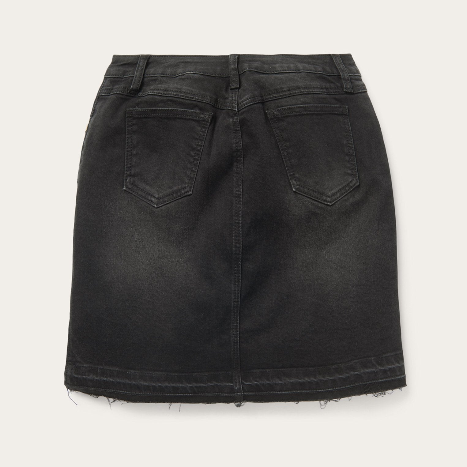Black Black Denim 5-Pocket Skirt / Stetson