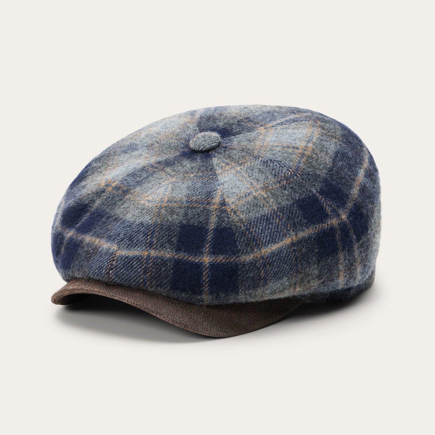 Blue/Grey Check Wool Check Hatteras / Stetson