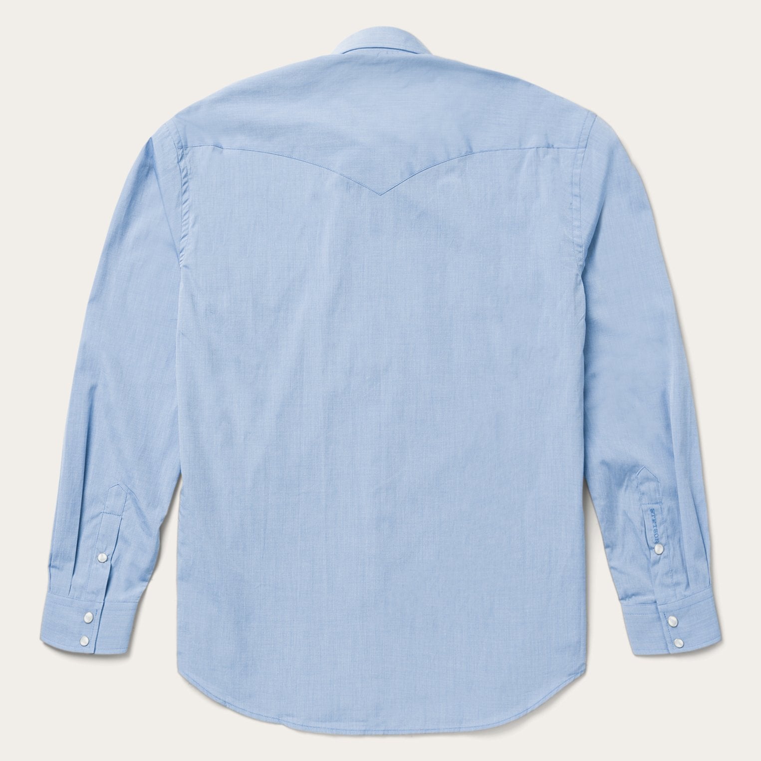 Blue Blue End On End Solid Shirt / Stetson