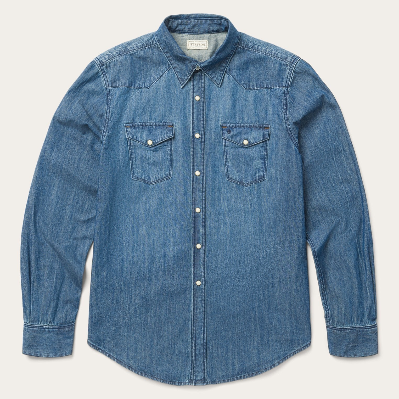 Blue Medium Blue Denim Shirt / Stetson