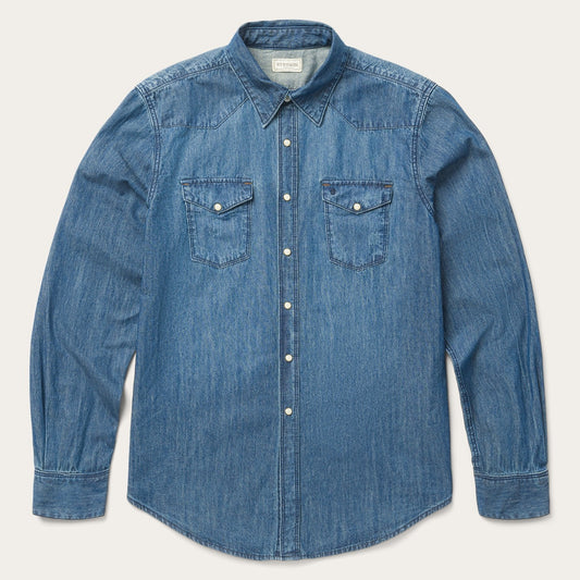 Blue Medium Blue Denim Shirt / Stetson