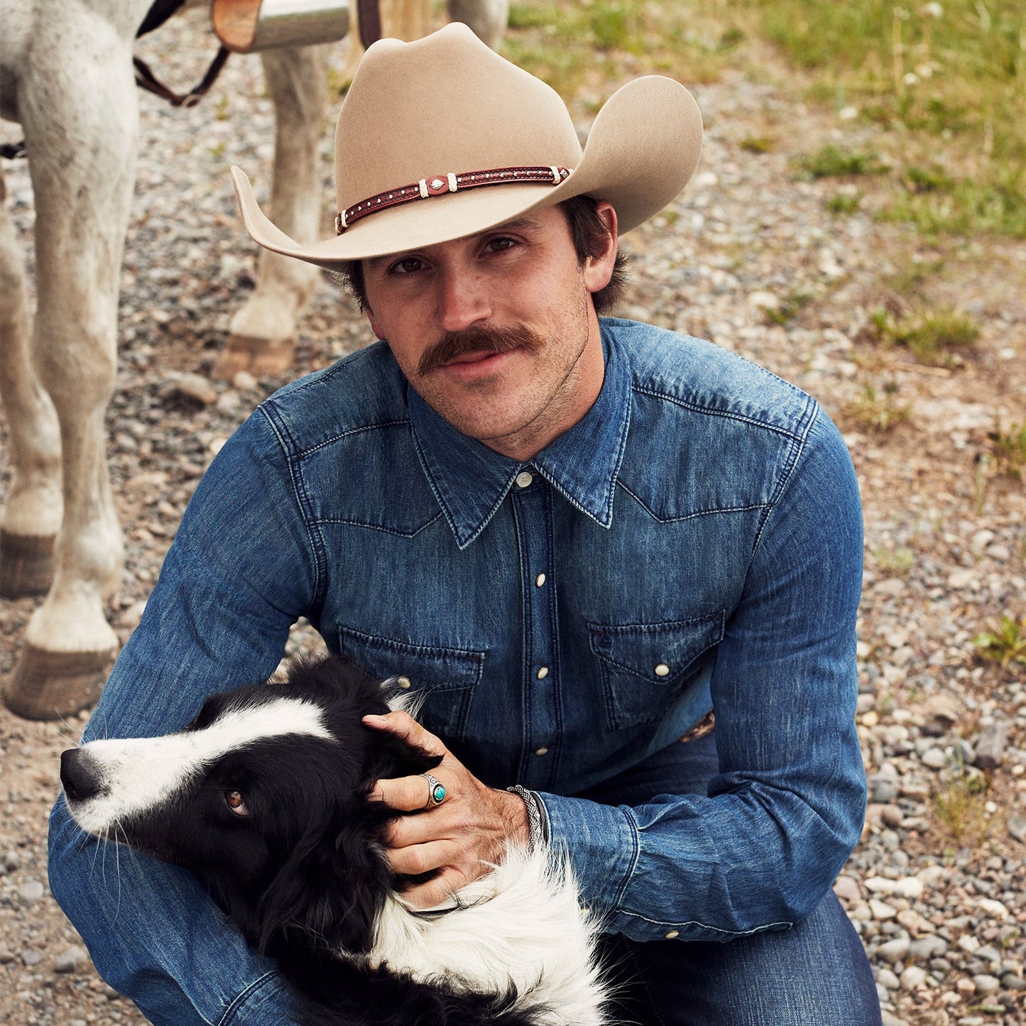 Blue Medium Blue Denim Shirt / Stetson