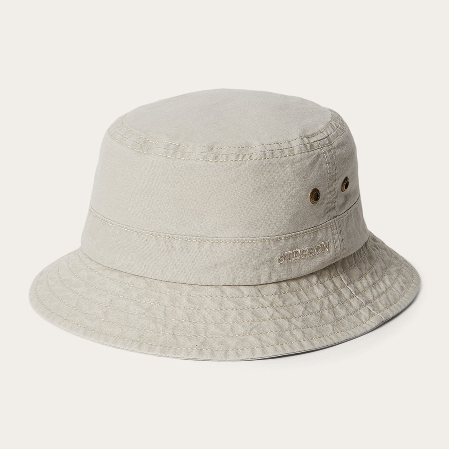 Off White Bucket Delave Organic Cotton / Stetson