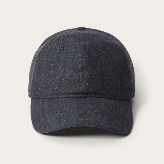 Dark Grey Linen Baseball Cap / Stetson