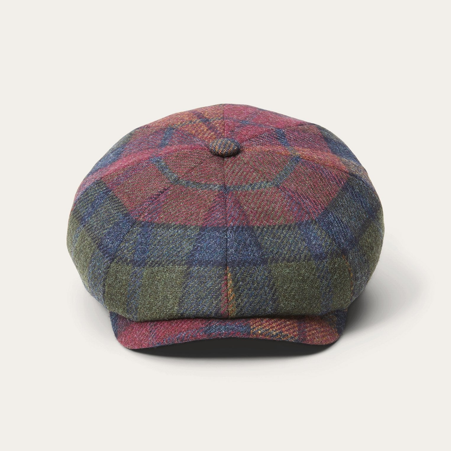 Wine/Green/Blue Check Hatteras Virgin Wool / Stetson