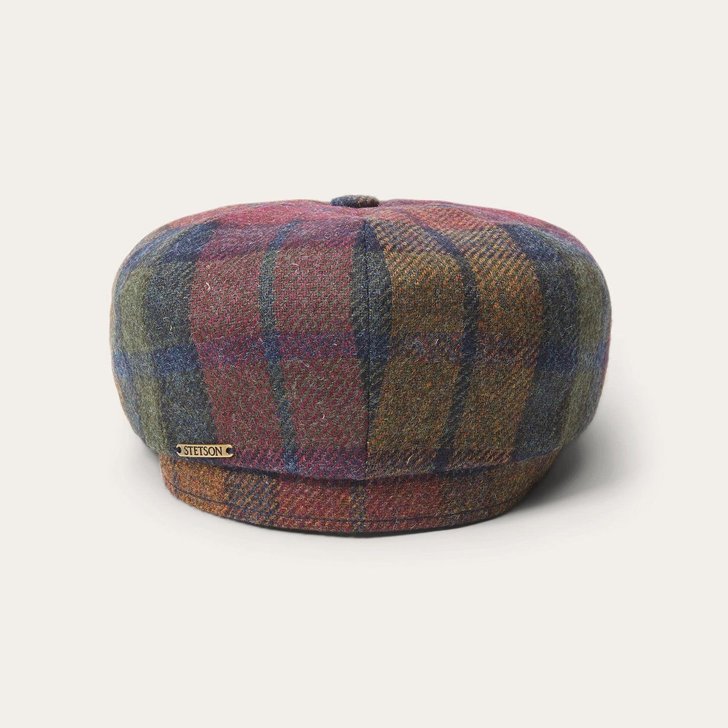 Wine/Green/Blue Check Hatteras Virgin Wool / Stetson