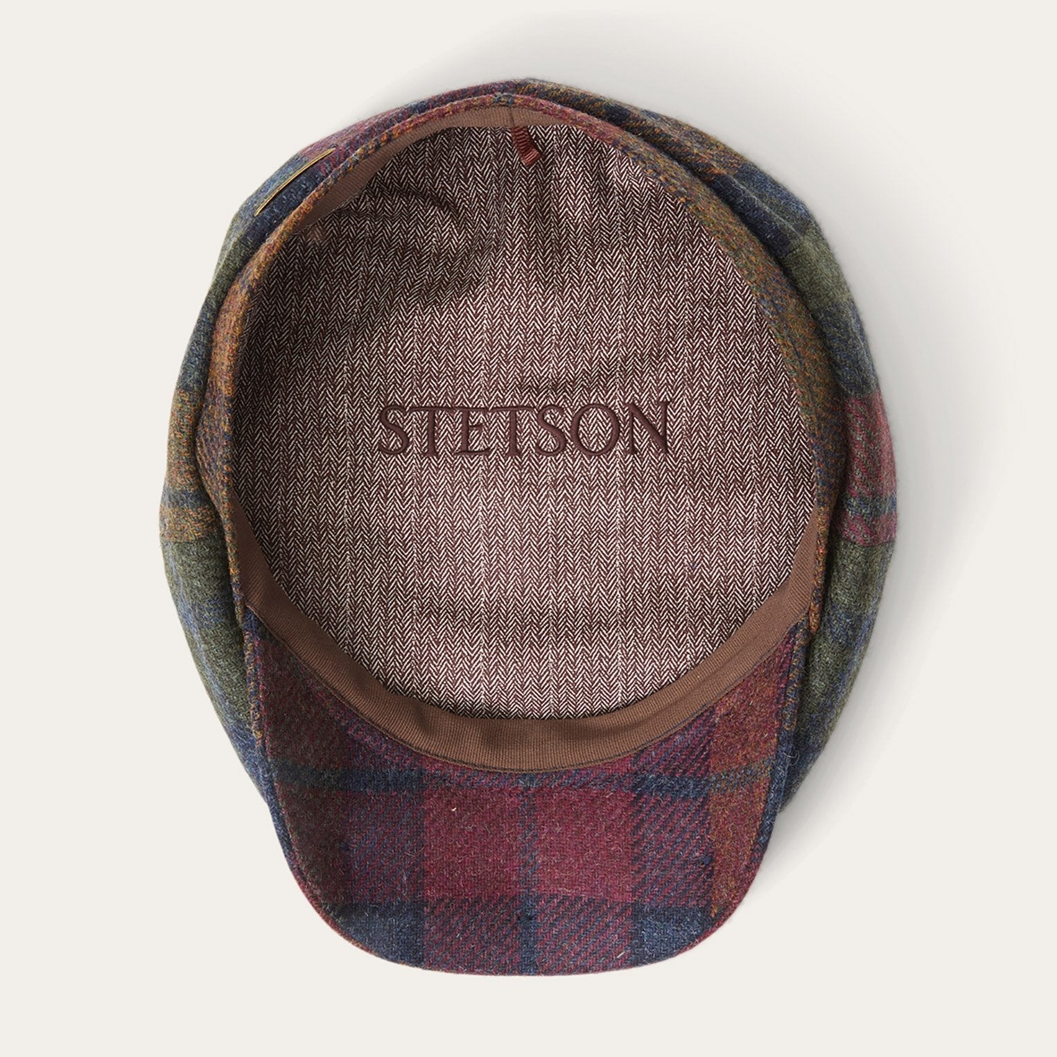 Wine/Green/Blue Check Hatteras Virgin Wool / Stetson