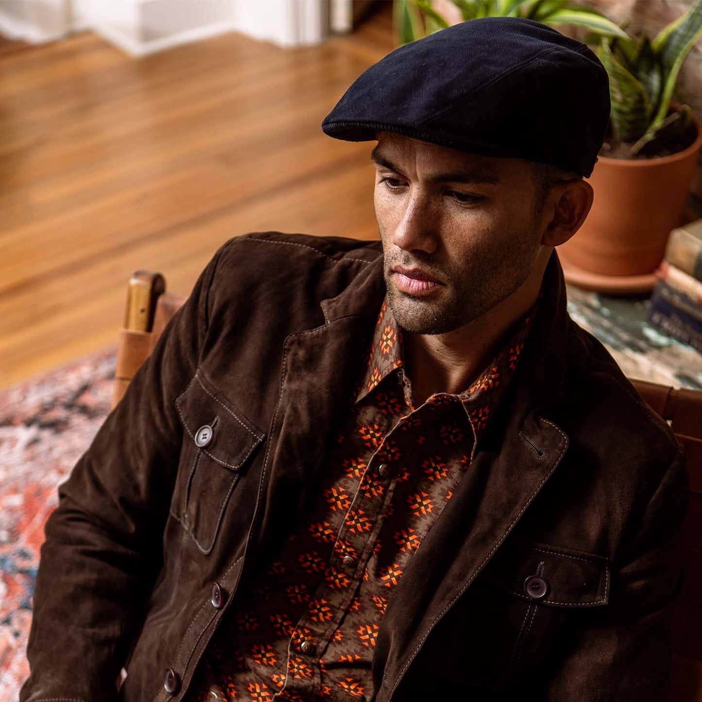 Navy Soft Cotton Ivy Cap / Stetson