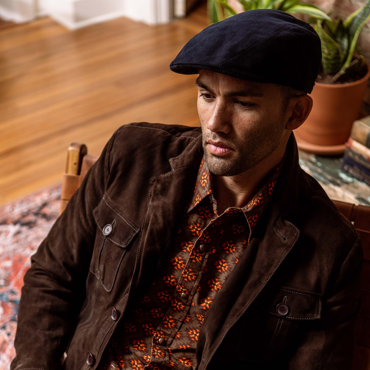 Navy Soft Cotton Ivy Cap / Stetson