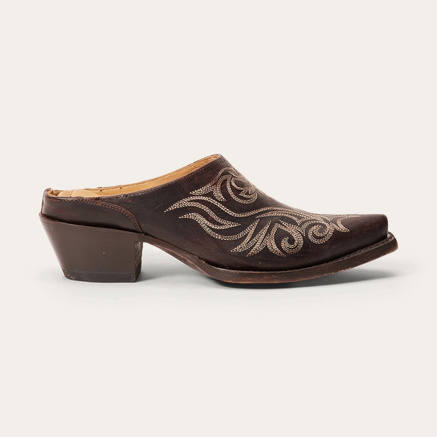 Brown Adley Vintage Finished Leather Mules / Stetson