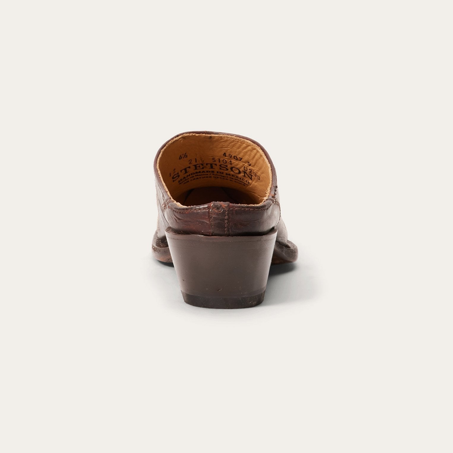 Brown Adley Vintage Finished Leather Mules / Stetson