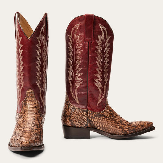 Red Ember Python Snip Toe Boot / Stetson
