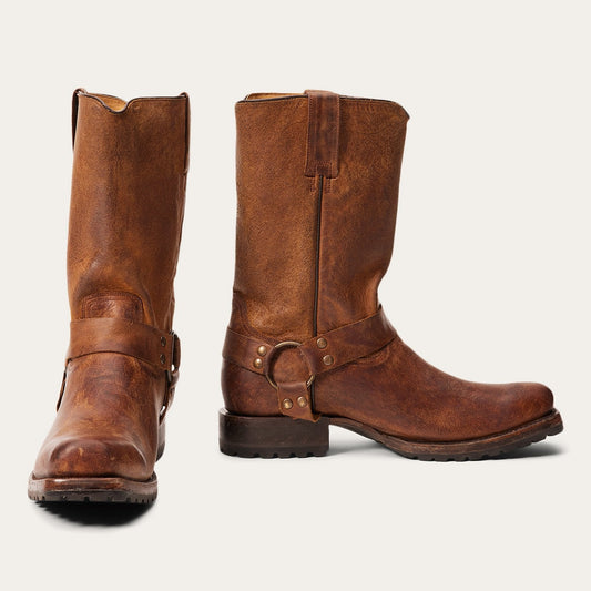 Oiled Brown Heritage Harness Boots / Stetson