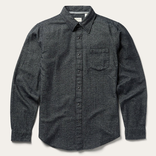 Black Brushed Twill Western Shirt / Stetson