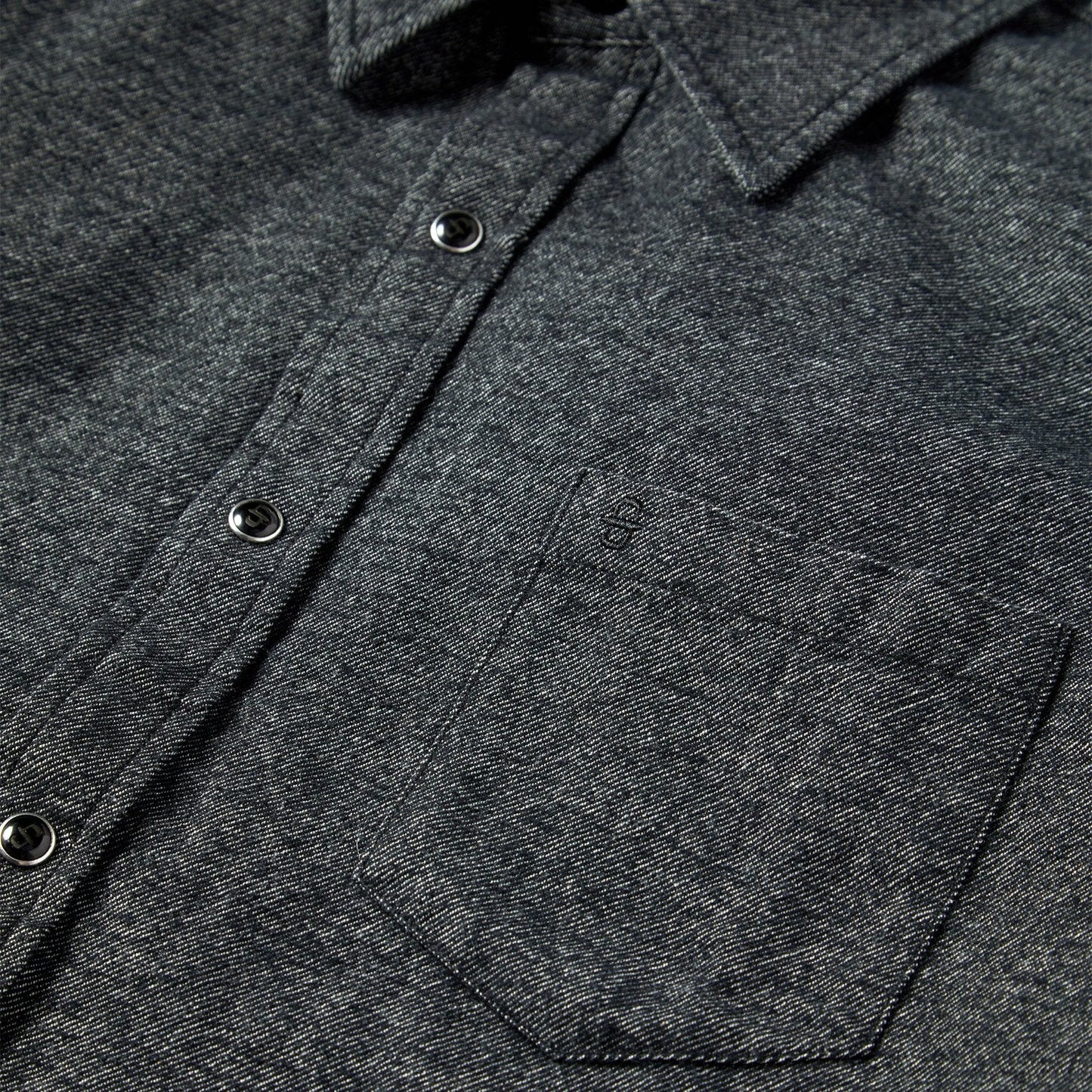Black Brushed Twill Western Shirt / Stetson