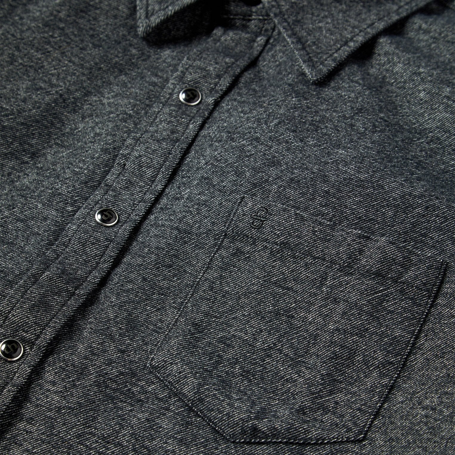Black Brushed Twill Western Shirt / Stetson