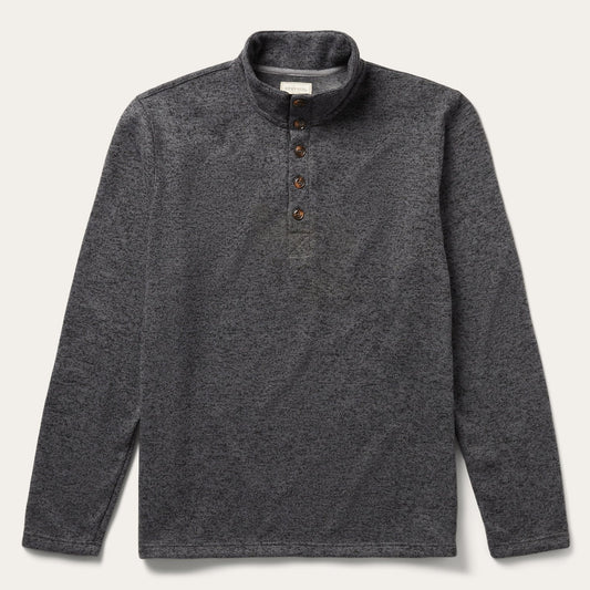 Grey Button-Front Grey Pullover Knit Sweater / Stetson