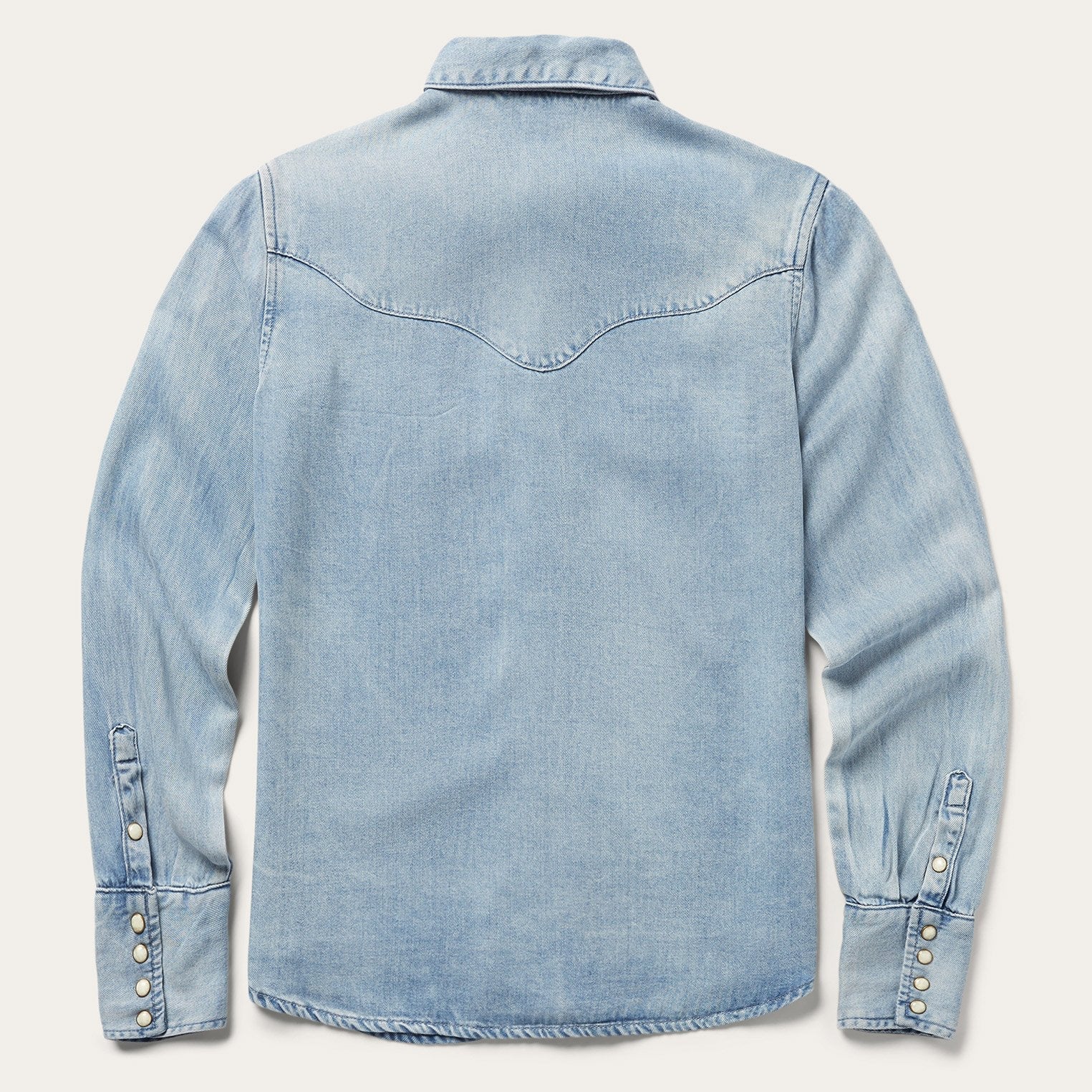 Blue Curved Yoke Western Denim Shirt / Stetson