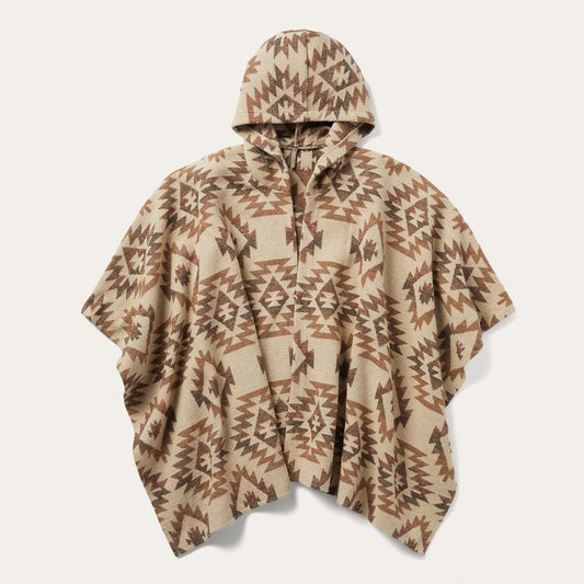 Brown Tan Aztec Poncho / Stetson