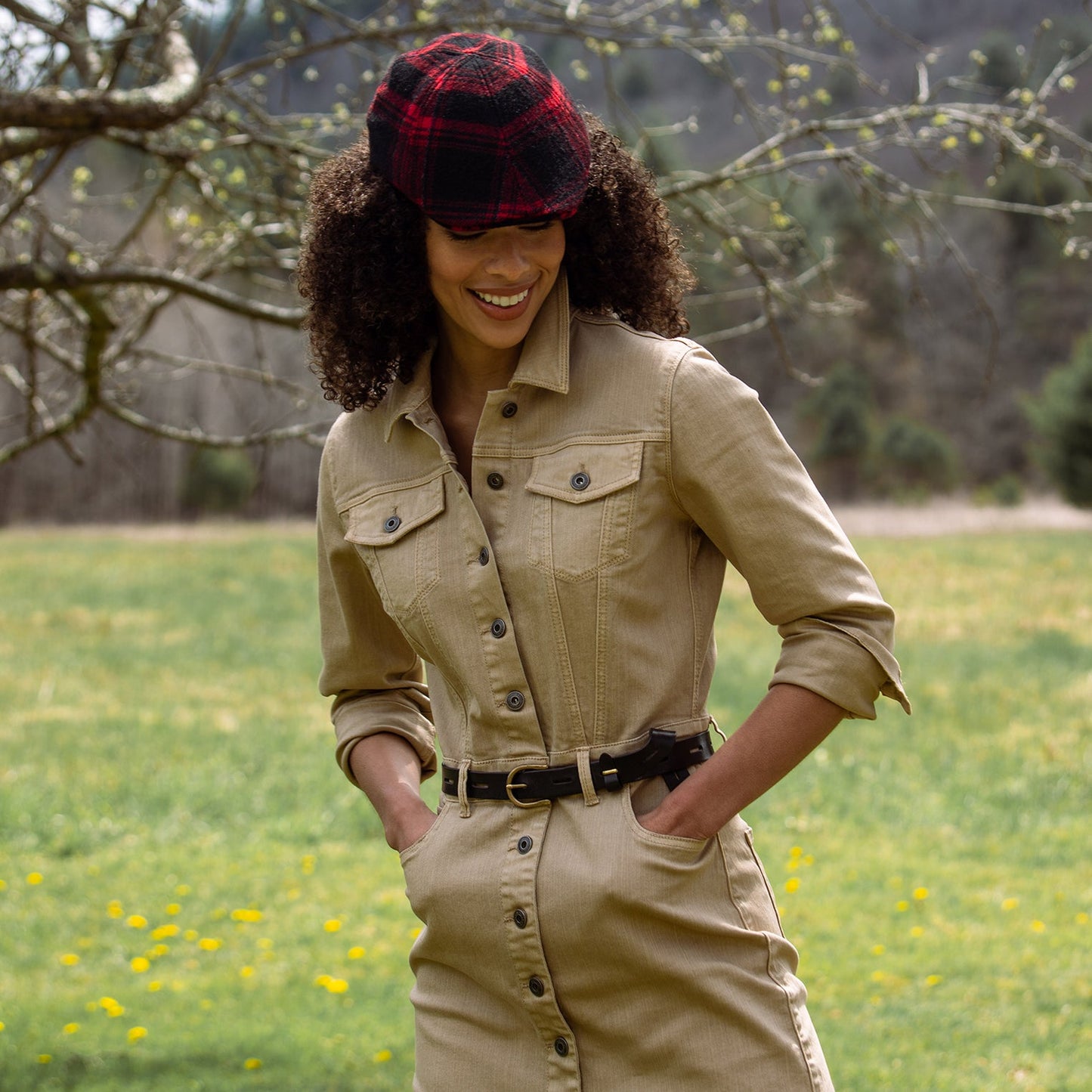 Tan Workwear Inspired Shirt Dress / Stetson