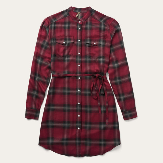 Wine Harvest Plaid Tie Dress / Stetson