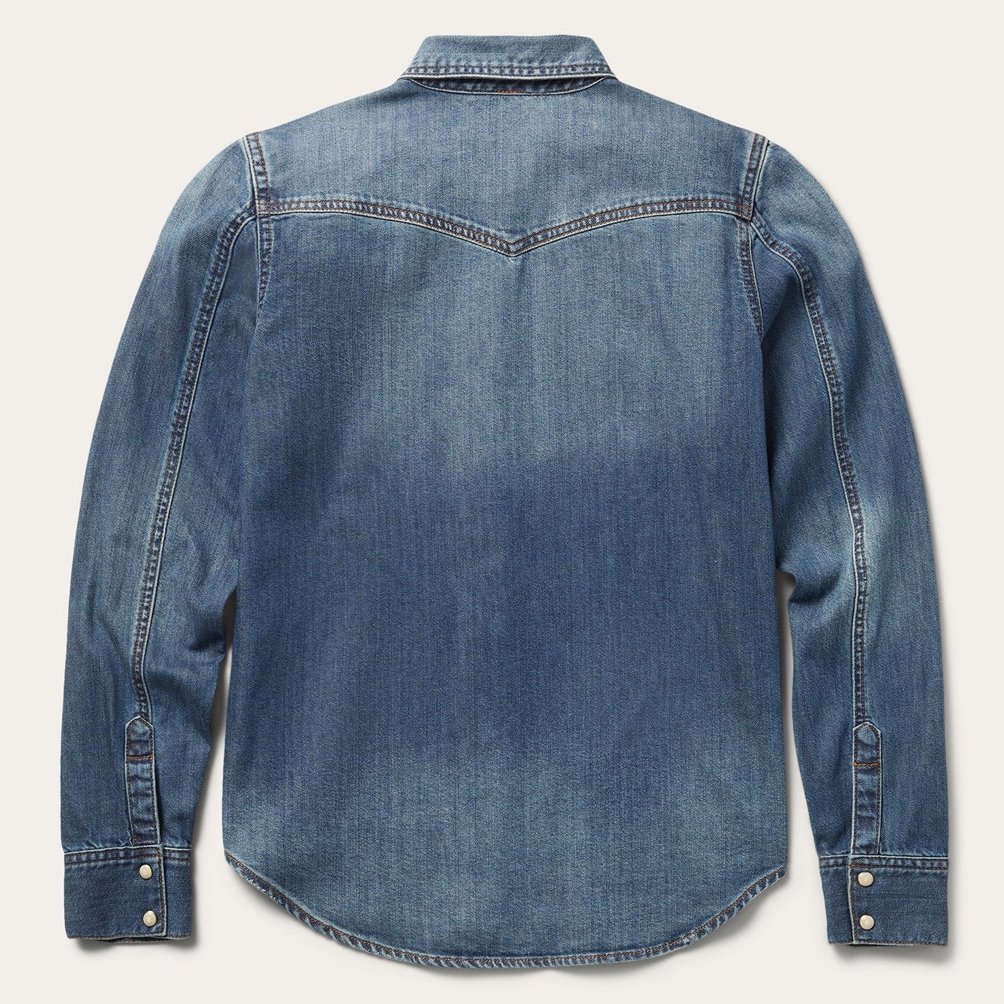 Blue Distressed Denim Shirt / Stetson