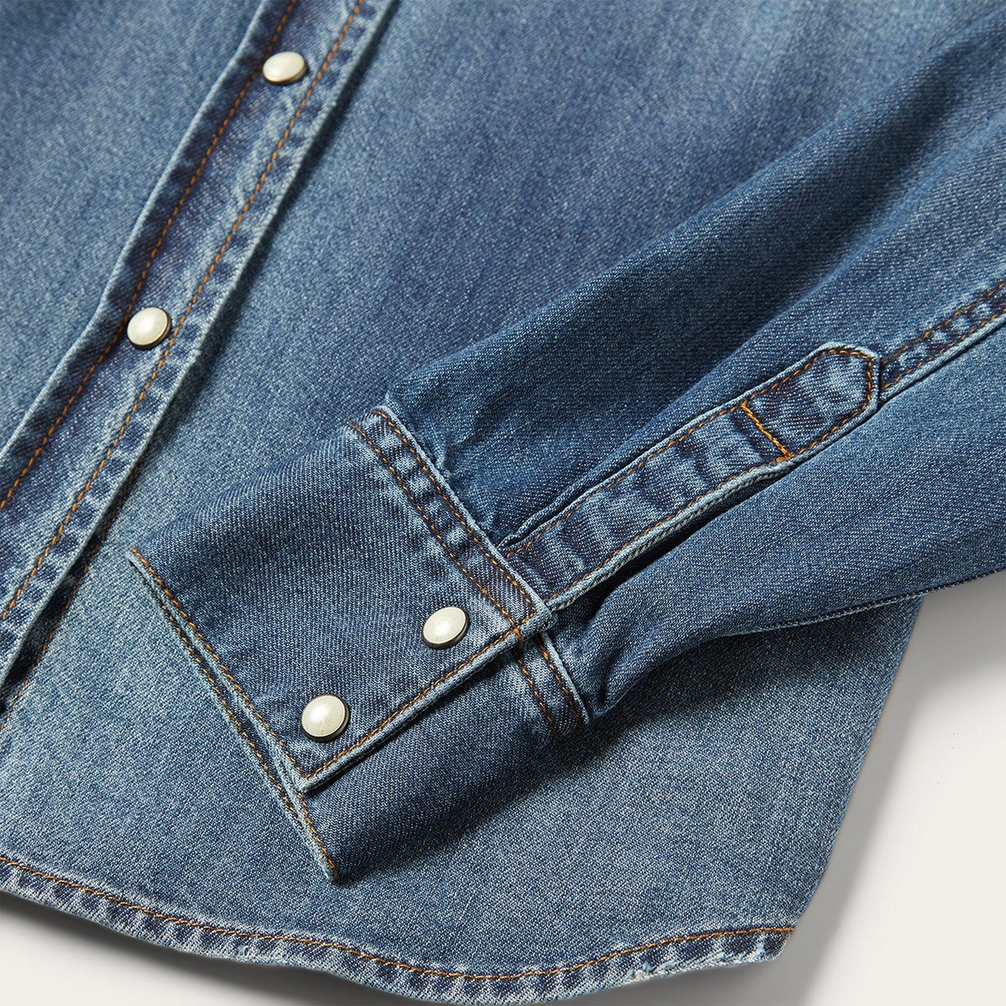 Blue Distressed Denim Shirt / Stetson