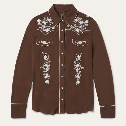 Brown Classic Western Snap Shirt / Stetson