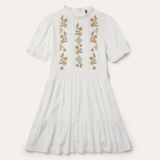 White Flat Weave Dress / Stetson