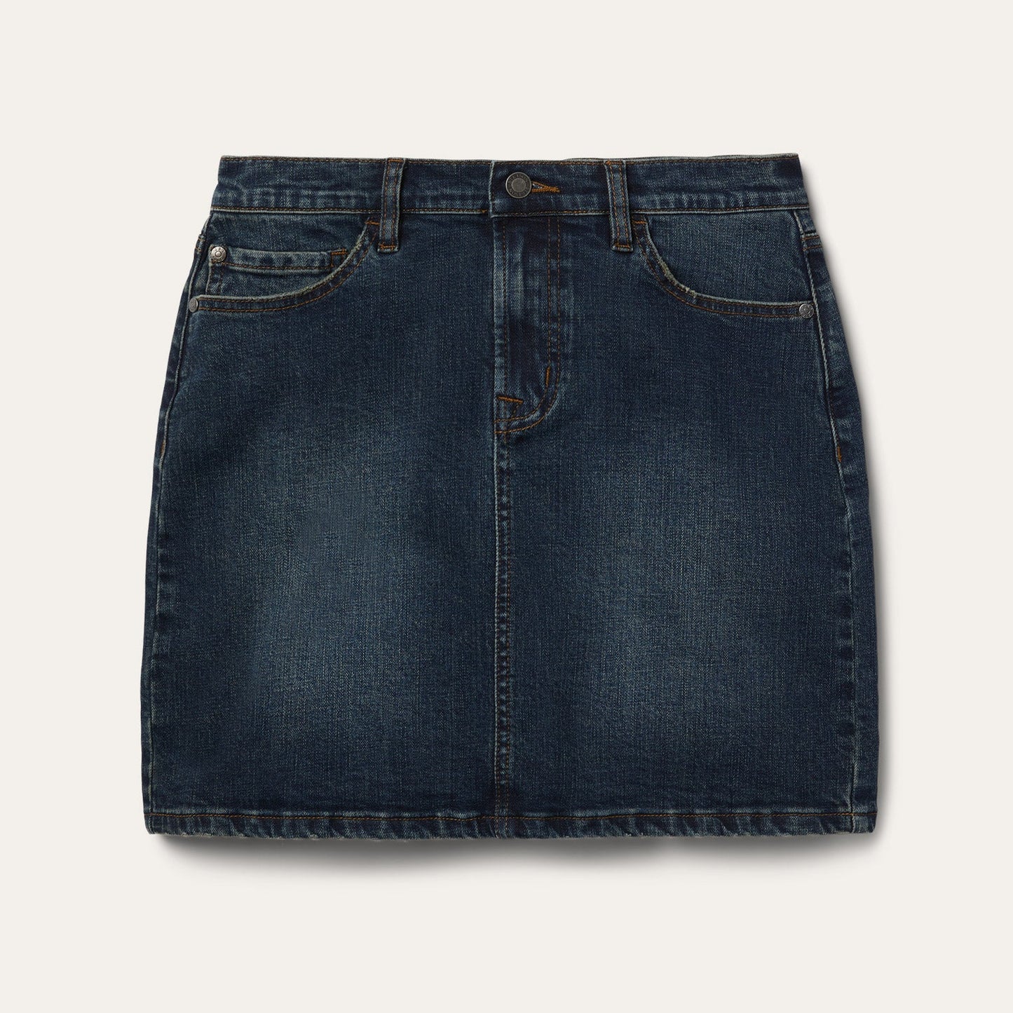 Blue Stretch Denim 5-Pocket Skirt / Stetson