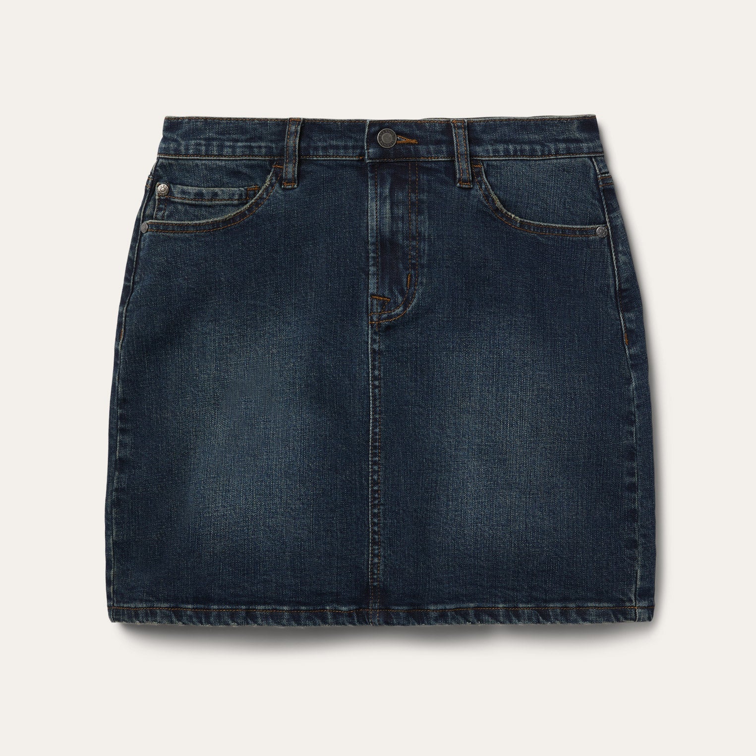 Blue Stretch Denim 5-Pocket Skirt / Stetson