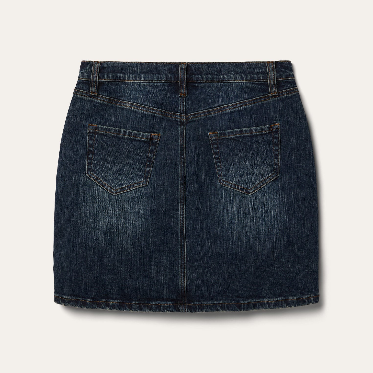 Blue Stretch Denim 5-Pocket Skirt / Stetson