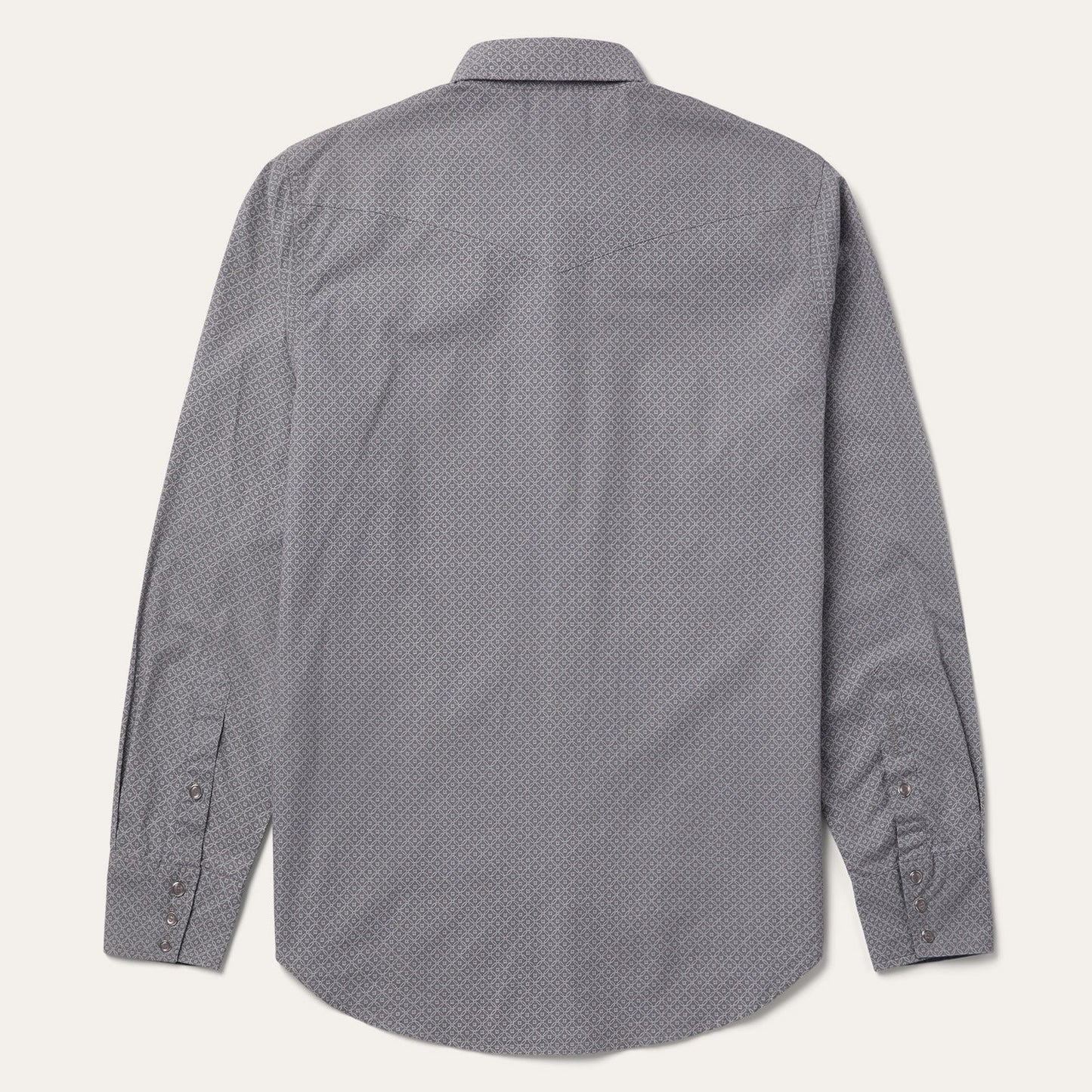 Grey Diamond Print Western Shirt / Stetson