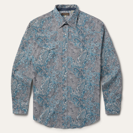 Green Paisley Western Shirt / Stetson