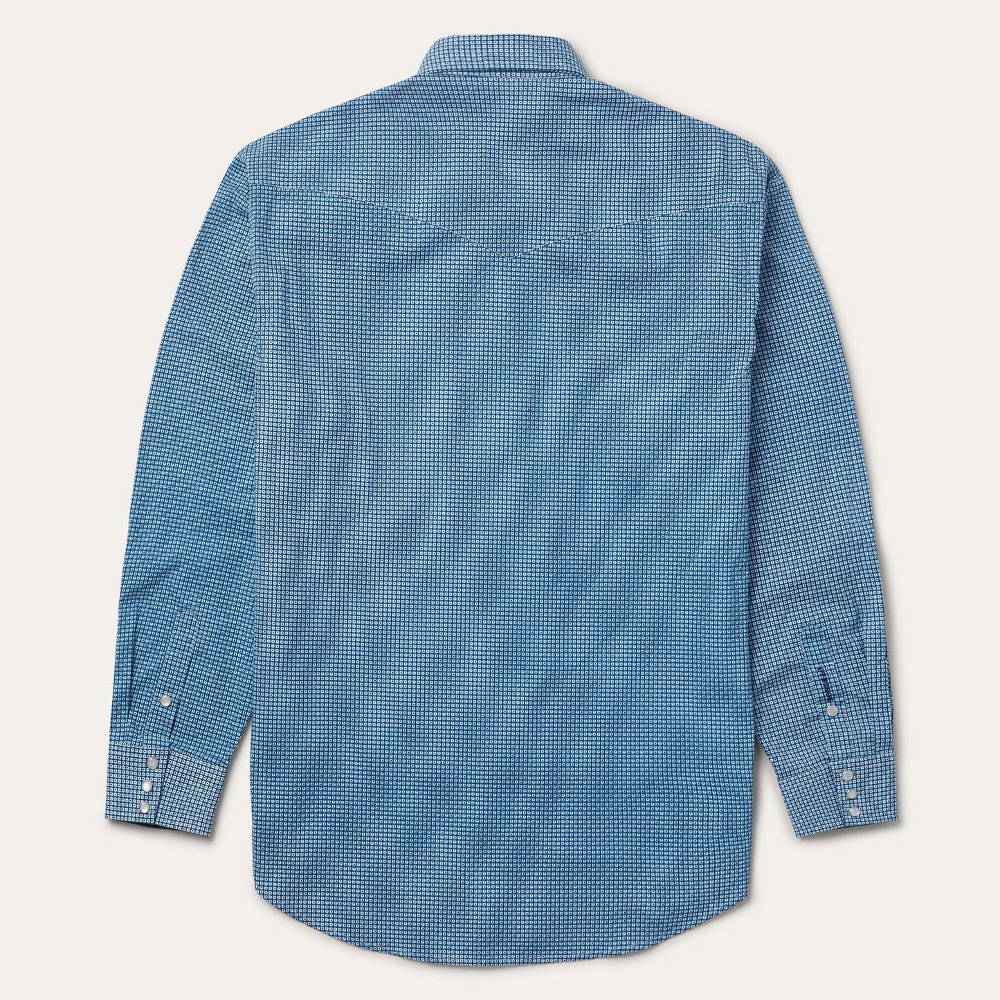 Blue Micro Print Western Shirt / Stetson