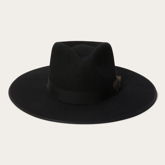 Black Midtown Wide Flat Brim Hat / Stetson