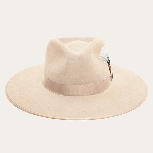 Bone Midtown Wide Flat Brim Hat / Stetson