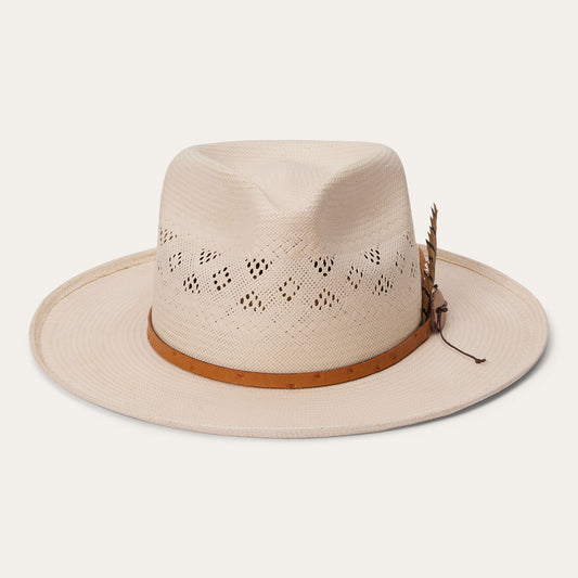 Natural Andromeda Vented Straw Fedora / Stetson