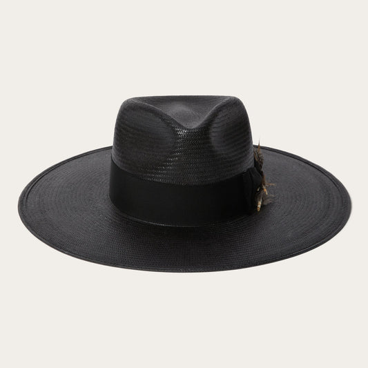 Black Atacama Straw Fedora / Stetson
