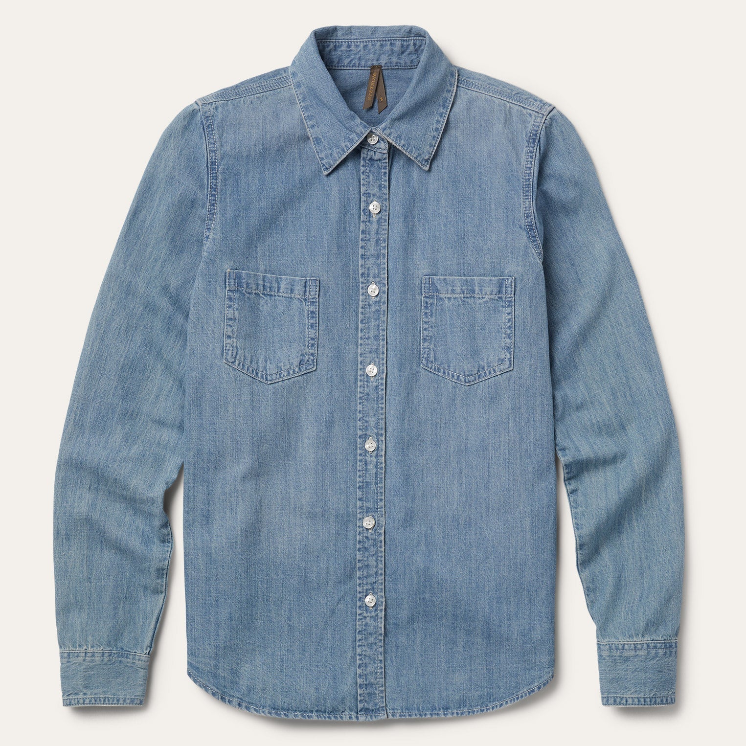 Blue Long-Sleeved Denim Shirt / Stetson