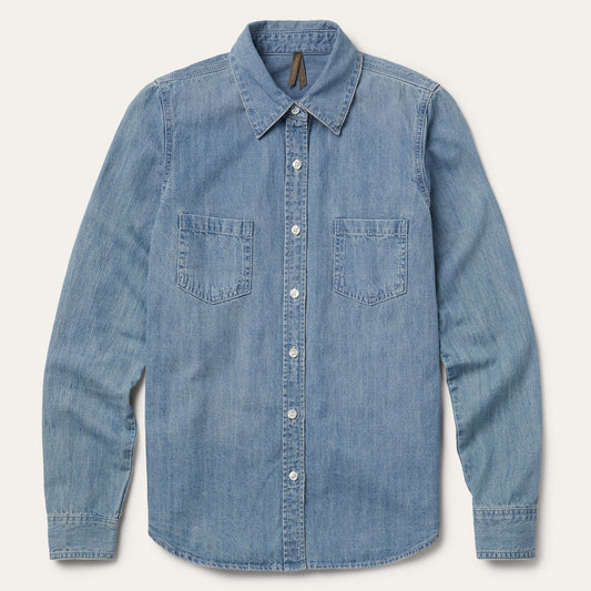 Blue Long-Sleeved Denim Shirt / Stetson