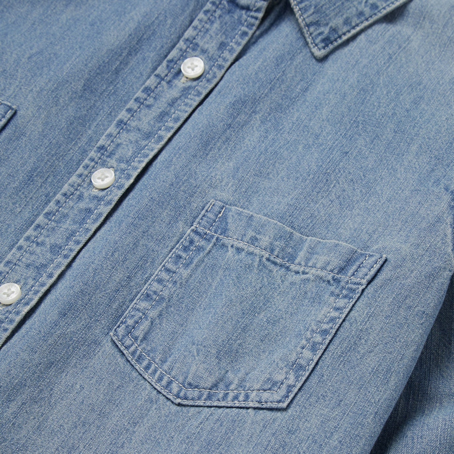 Blue Long-Sleeved Denim Shirt / Stetson