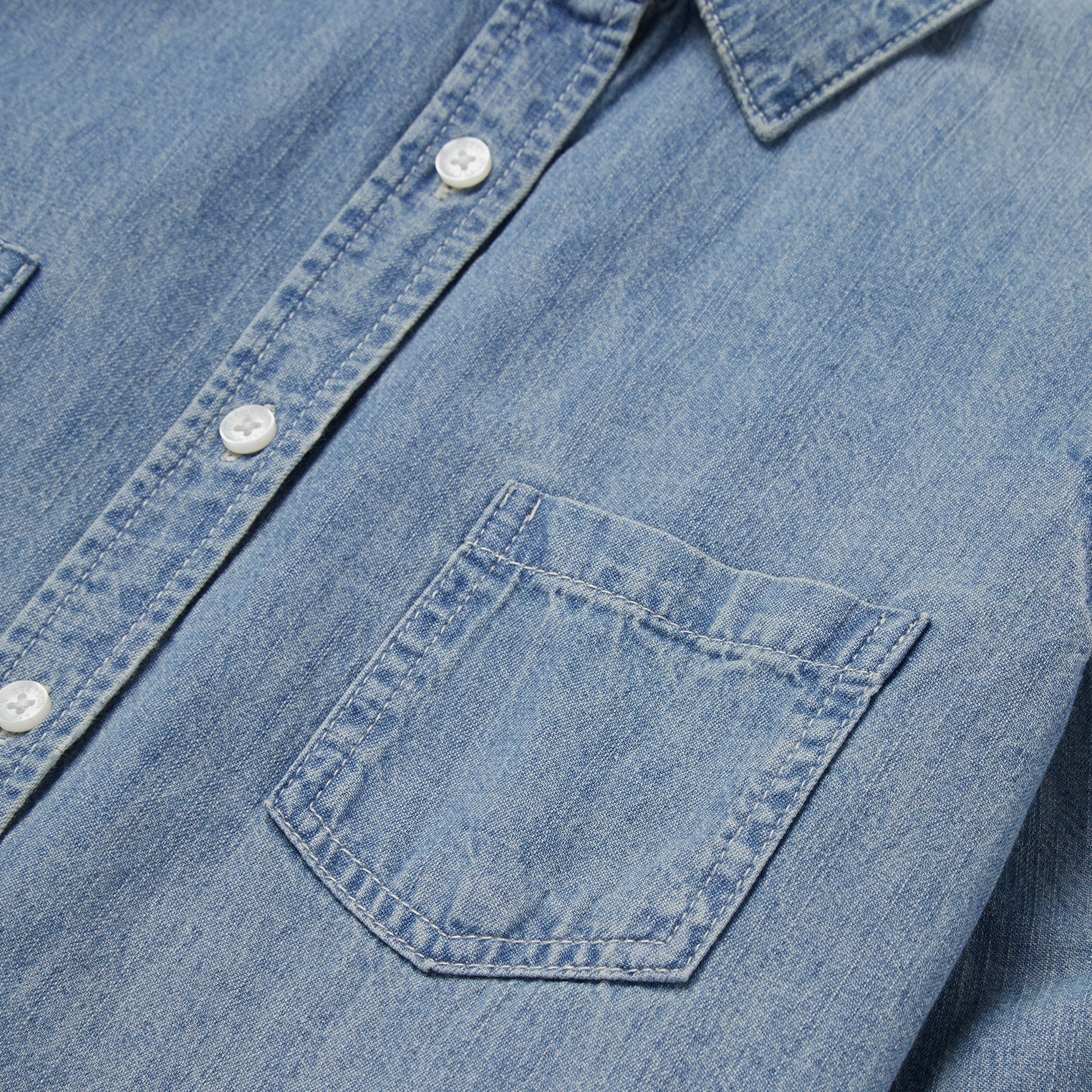 Blue Long-Sleeved Denim Shirt / Stetson