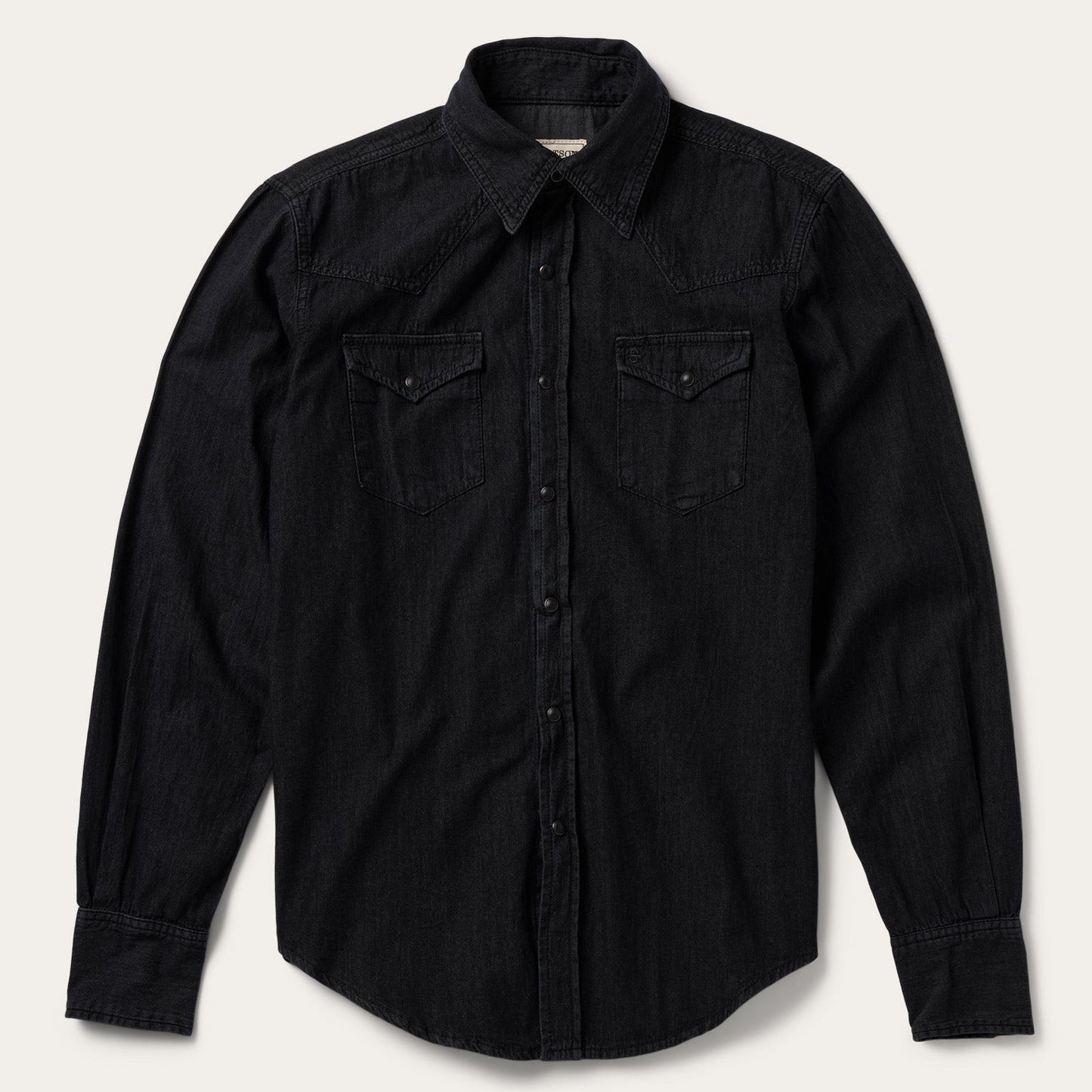 Black Modern Denim Western Shirt / Stetson