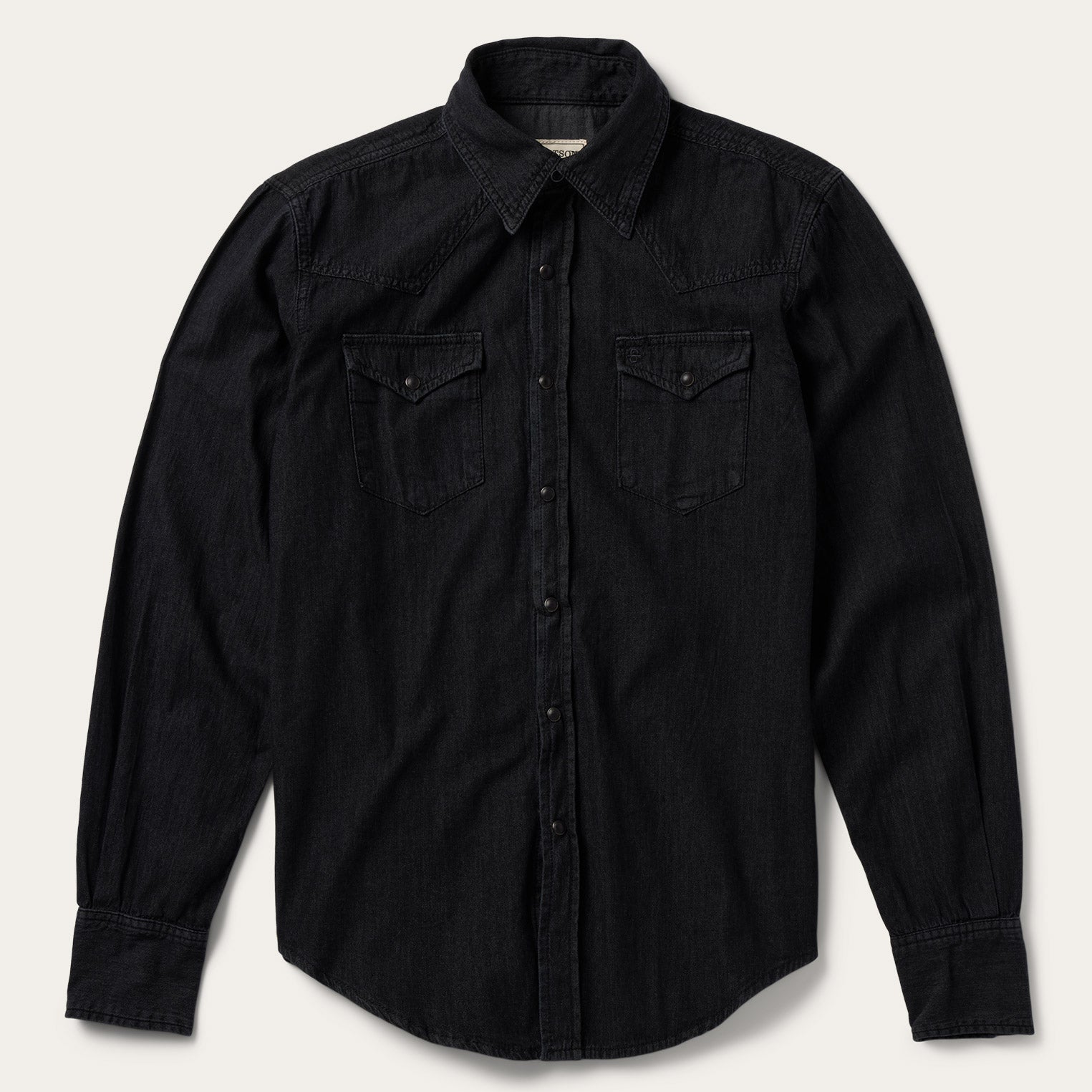 Black Modern Denim Western Shirt / Stetson