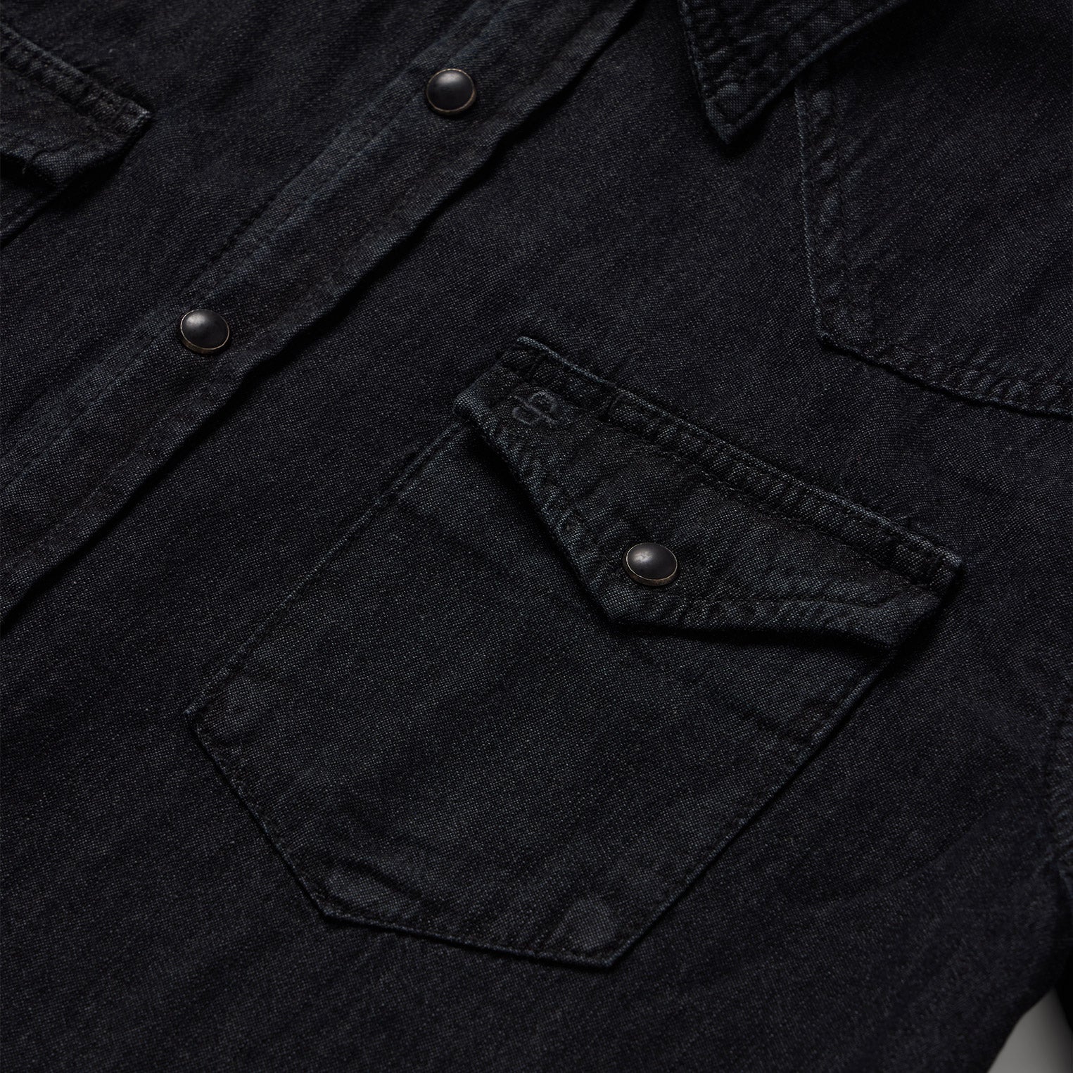 Black Modern Denim Western Shirt / Stetson